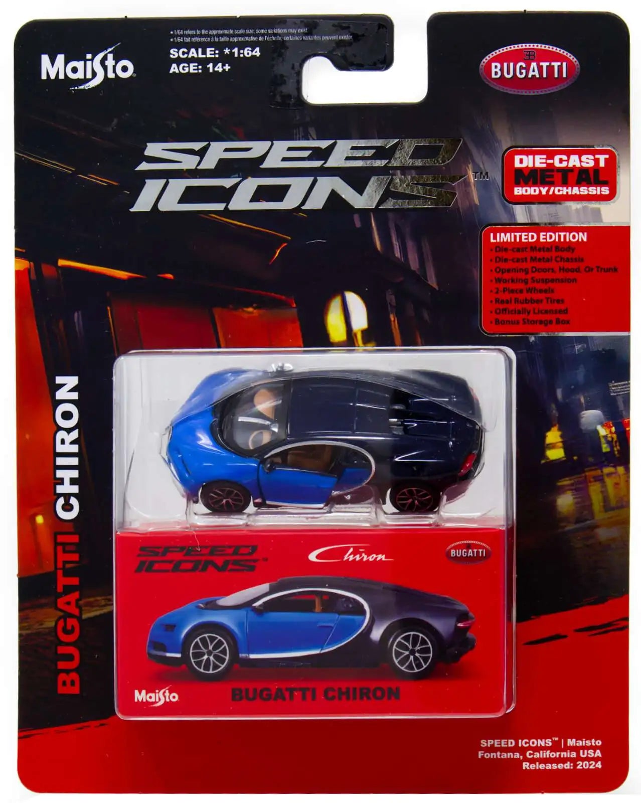Maisto Speed Icons Bugatti Chiron Blue