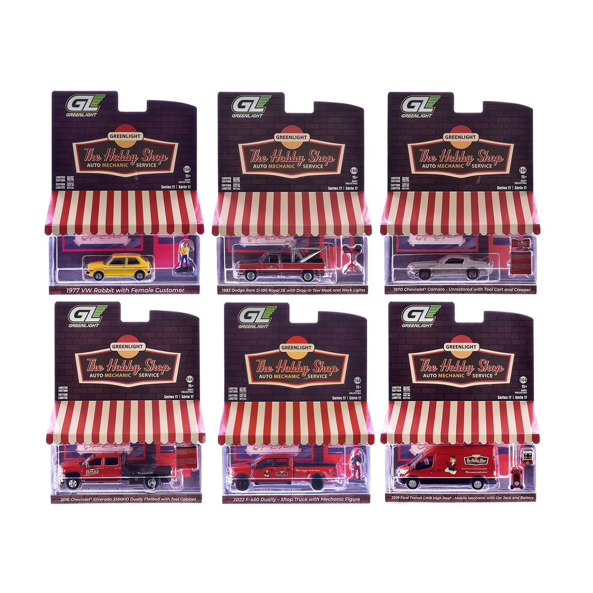 Greenlight The Hobby Shop Series 17 Complete 6 Vehicle Set