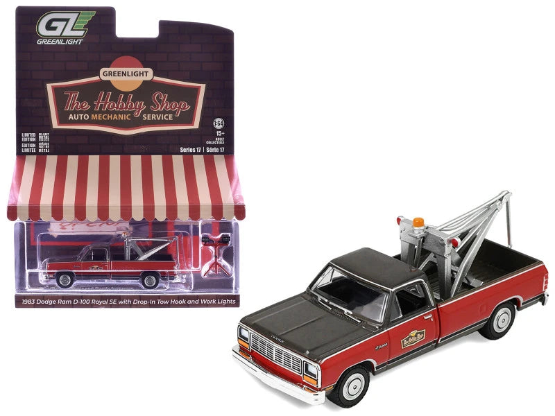 Greenlight The Hobby Shop 1983 Dodge Ram D-100 Royal SE Tow Truck Series 17