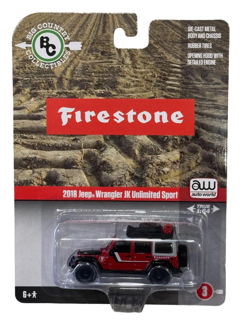 Auto World Big Country Collectibles 2018 Jeep Wrangler JK Unlimited Firestone