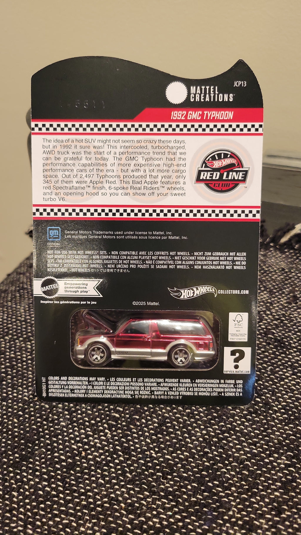 Hot Wheels RLC 1992 GMC Typhoon