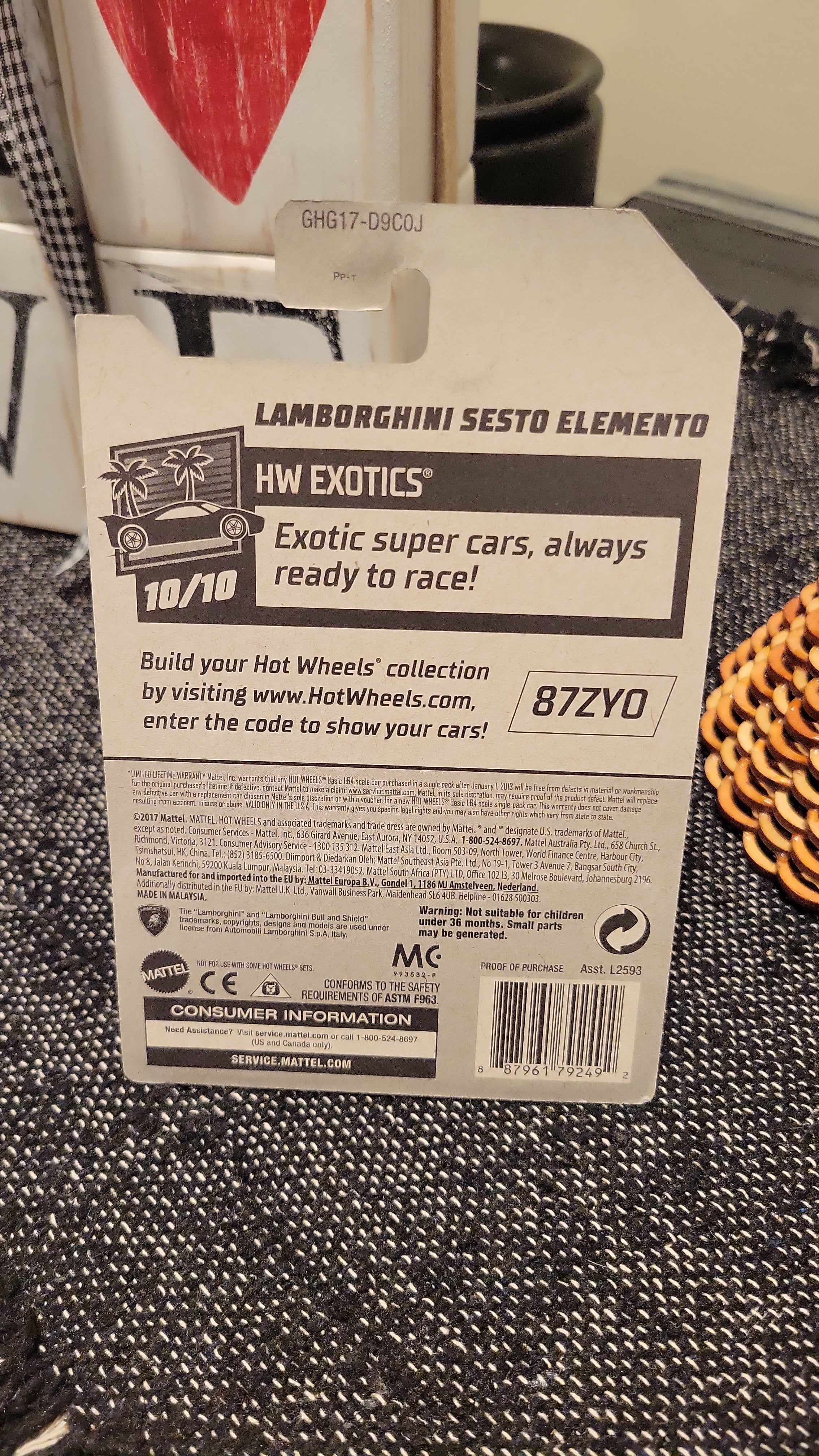 Hot Wheels 2020 Super Treasure Hunt Lamborghini Sesto Elemento