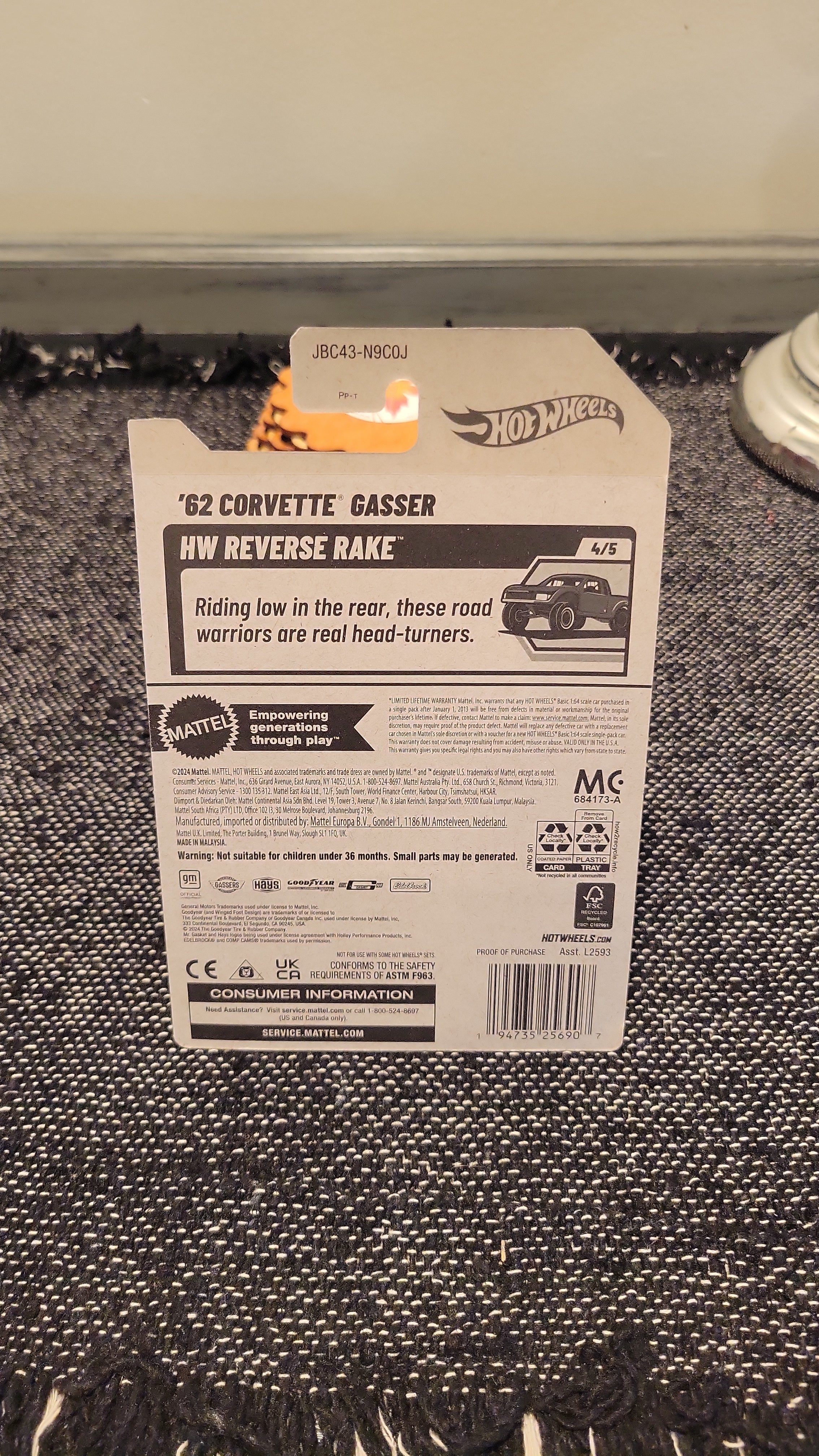 Hot Wheels 2025 Super Treasure Hunt 1962 Corvette Gasser