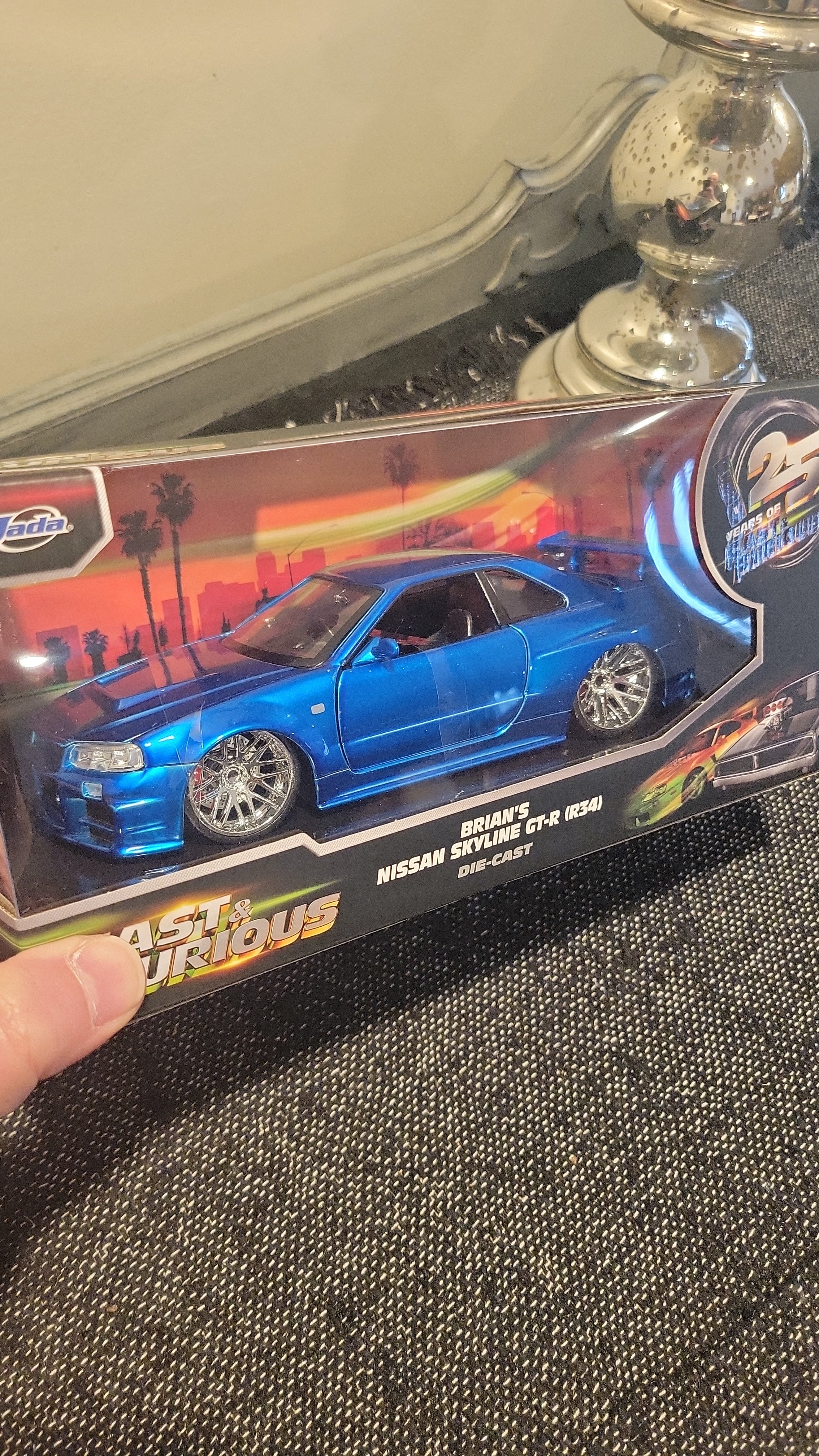 Jada 1:24 Scale Fast & Furious Brian's Nissan Skyline R34 Blue