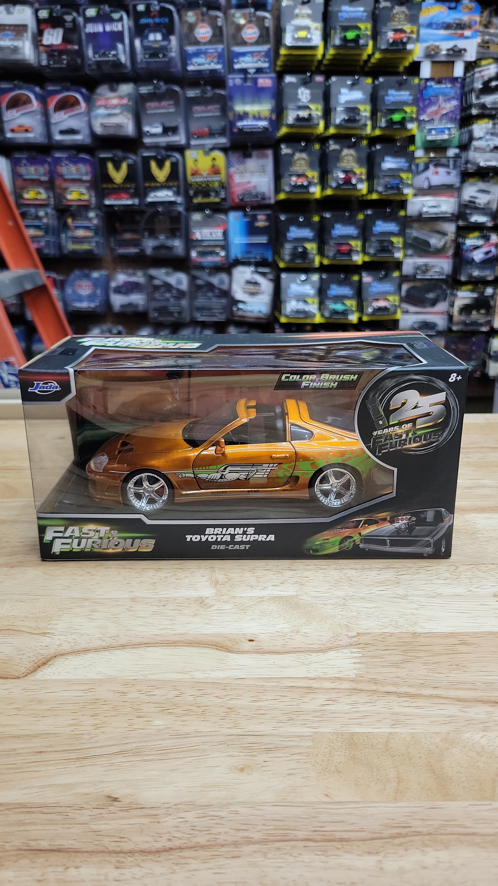Jada 1:24 Scale Fast & Furious Brian's Toyota Supra Orange Color Brush Finish