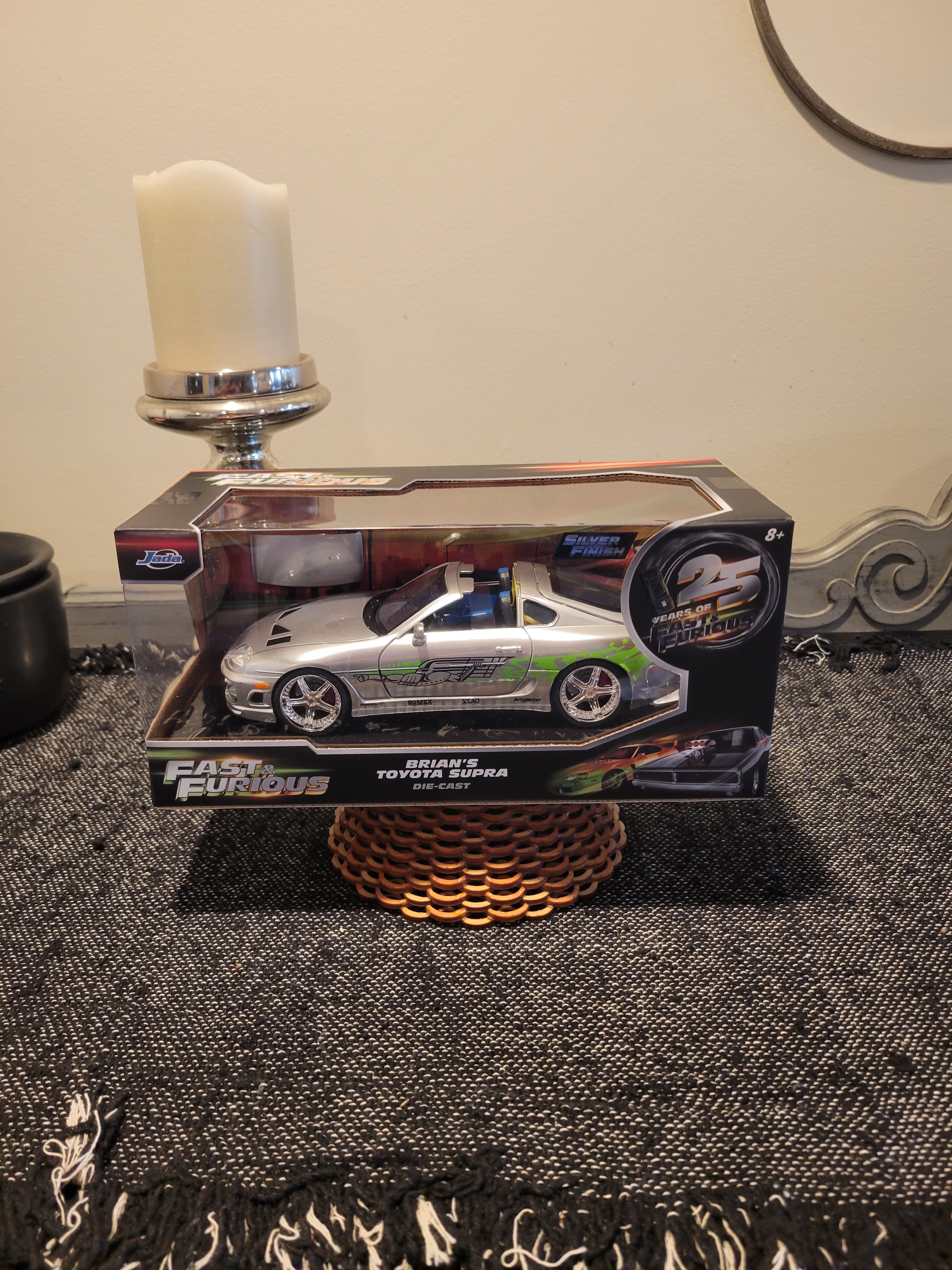 Jada 1:24 Scale Fast & Furious Brian's Toyota Supra Silver Finish
