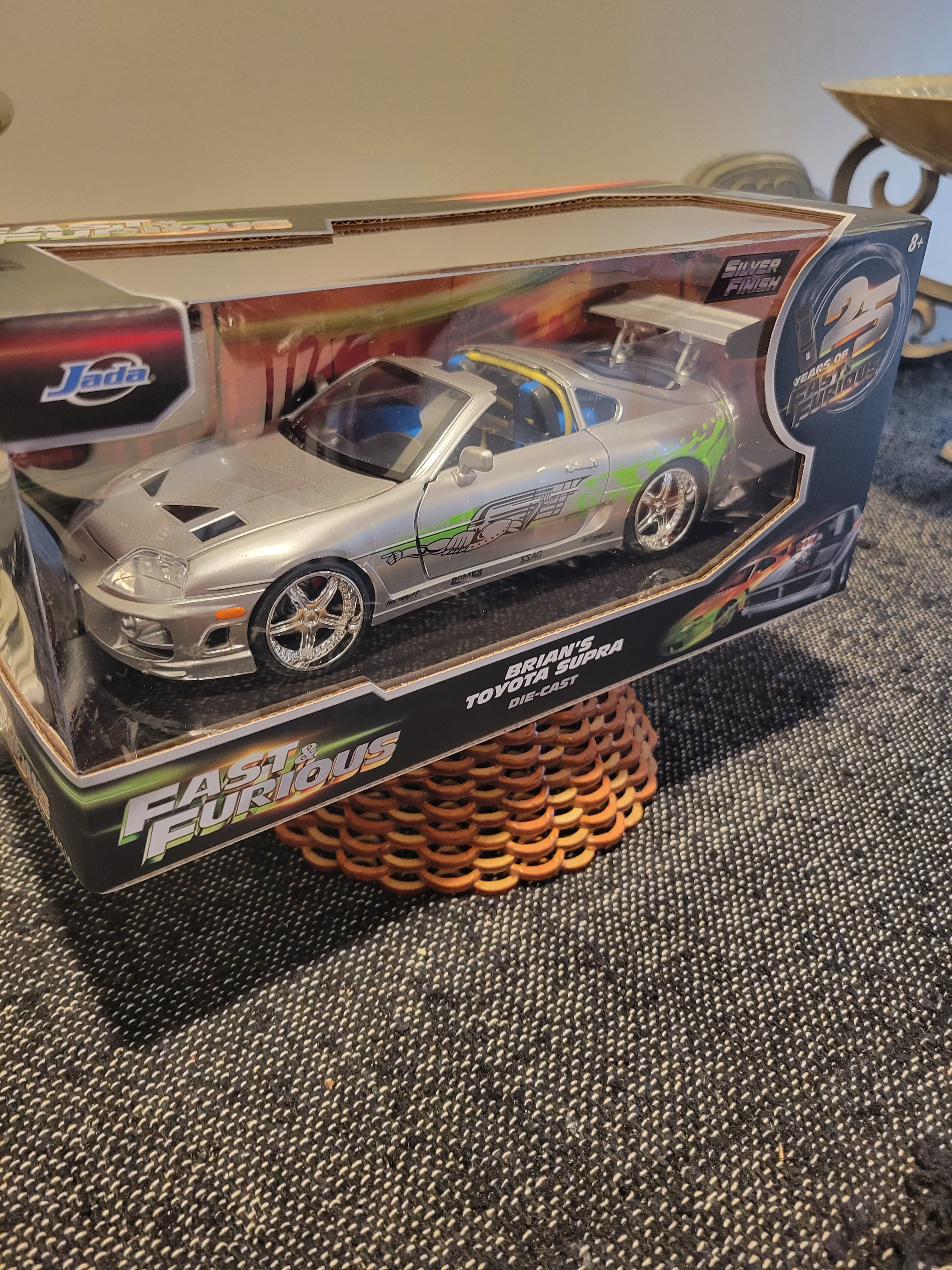 Jada 1:24 Scale Fast & Furious Brian's Toyota Supra Silver Finish