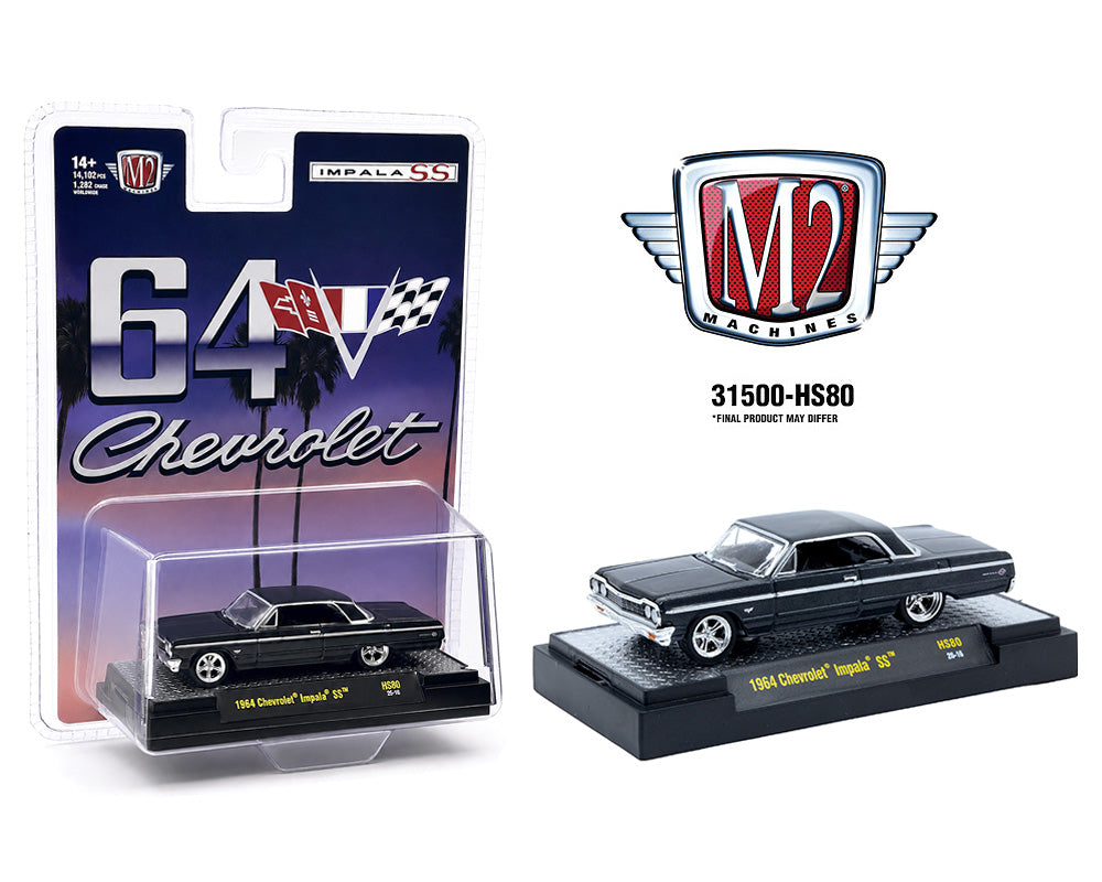 M2 Machines 1964 Chevrolet Impala SS Black Lowrider