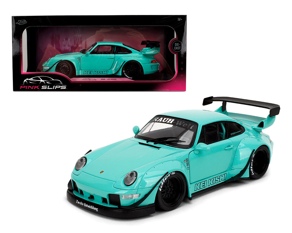 Jada 1:18 Scale Pink Slips Teal Porsche RWB Rauh-Welt