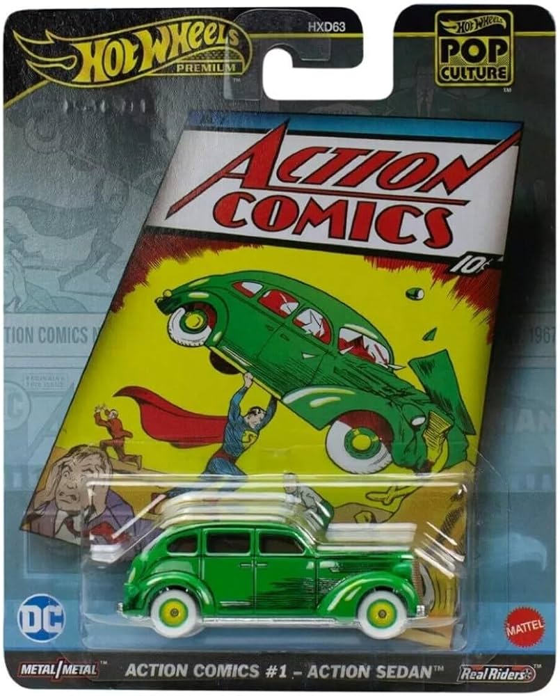 Hot Wheels Premium Pop Culture Superman Action Sedan