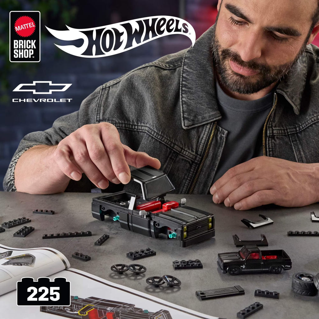 Hot Wheels Brick Shop 1983 Chevrolet Silverado Black