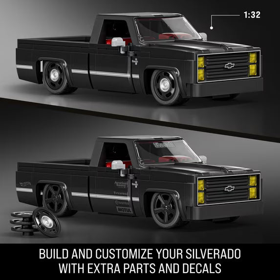 Hot Wheels Brick Shop 1983 Chevrolet Silverado Black