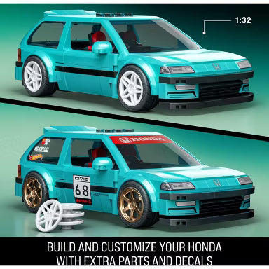Hot Wheels Brick Shop 1990 Honda CIvic EF Teal