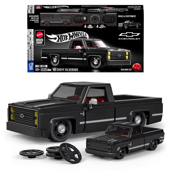 Hot Wheels Brick Shop 1983 Chevrolet Silverado Black