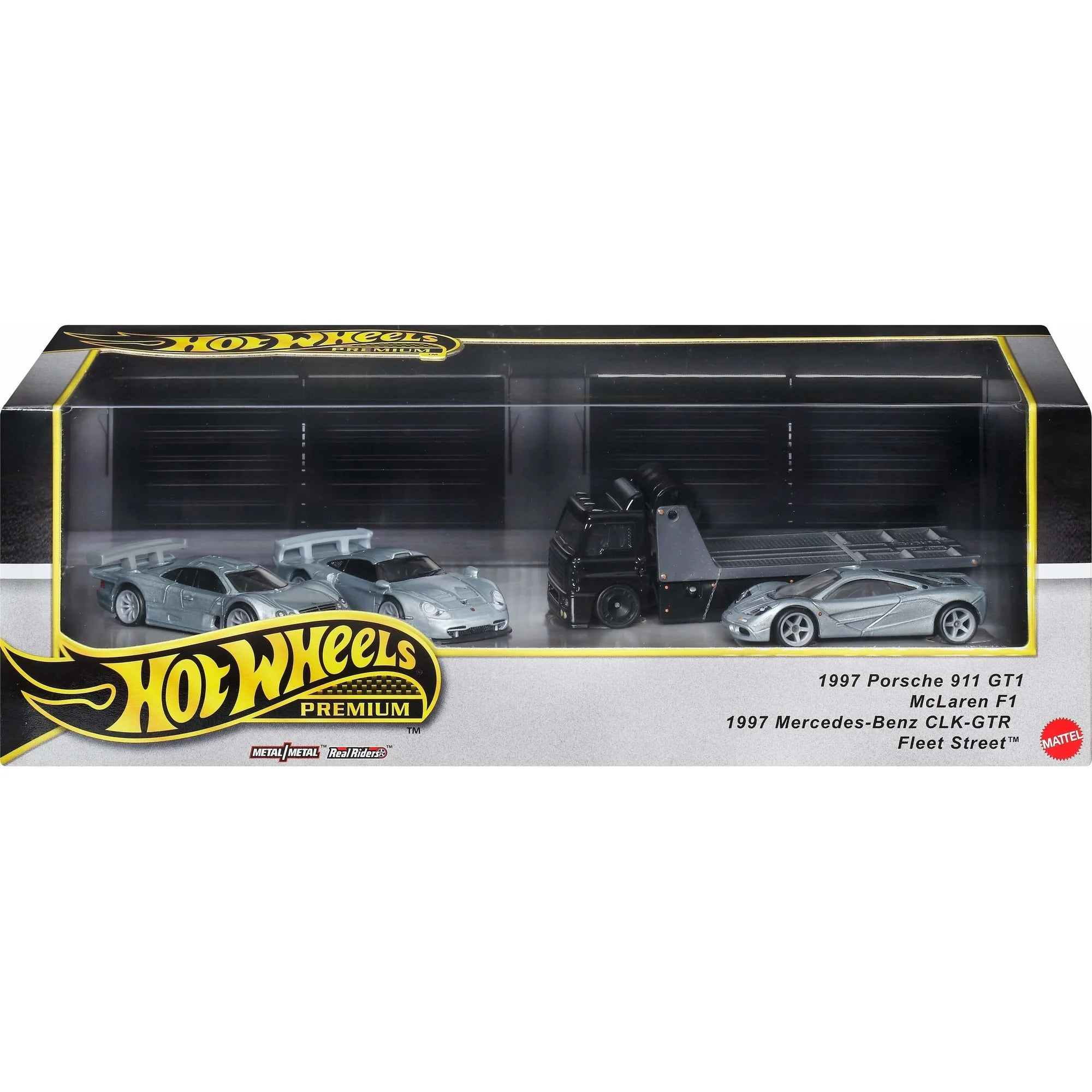 Hot Wheels Silver European Race Diorama Box Set