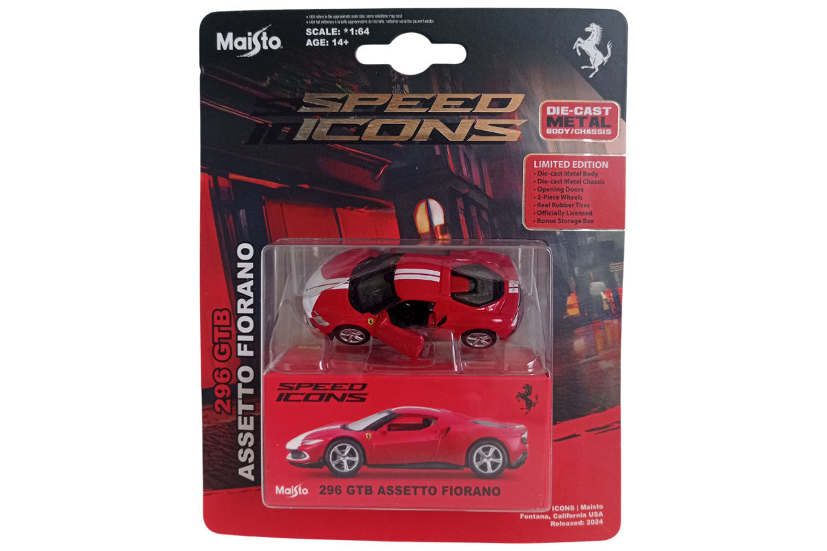 Maisto Speed Icons Ferrari 296 GTB Assetto Fiorano Red