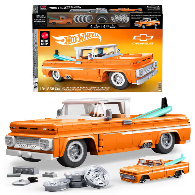 Hot Wheels Brick Shop 1962 Chevrolet Pickup Orange