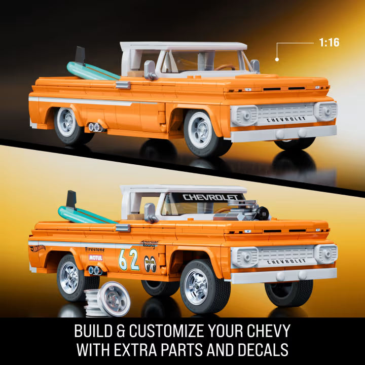 Hot Wheels Brick Shop 1962 Chevrolet Pickup Orange