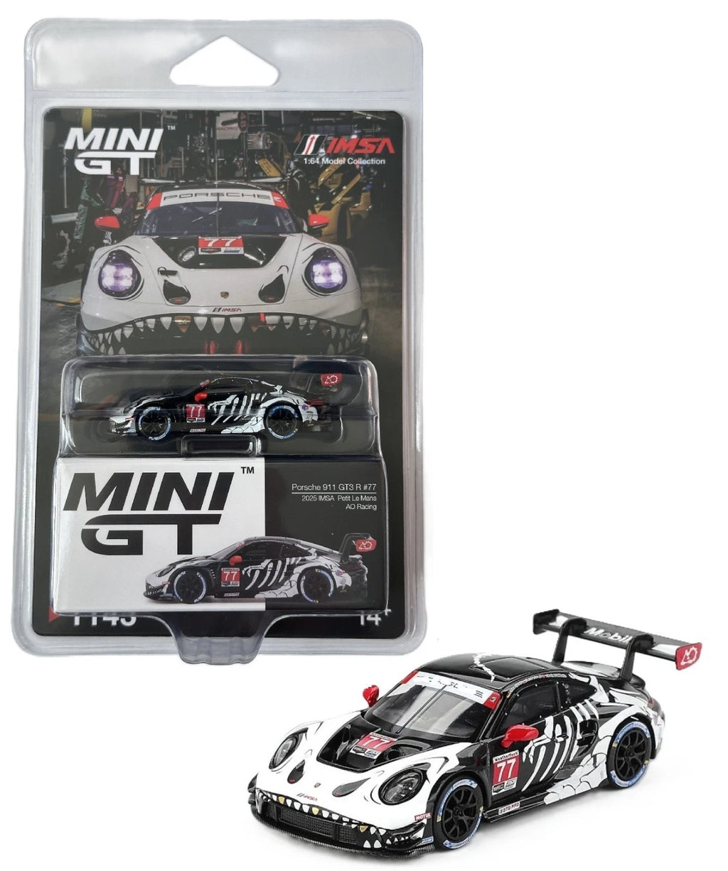 Mini GT Porsche 911 GT3 R #77 Skeleton Rexy AO Racing #1143