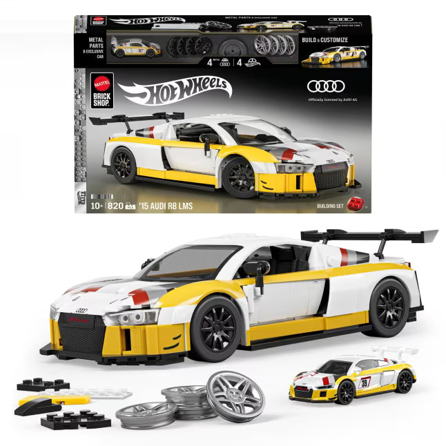 Hot Wheels Brick Shop 2015 Audi R8 LMS Yellow